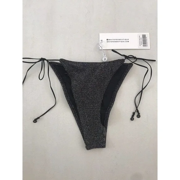 White Fox Boutique Boardwalk Rainbow Lurex String Bikini Bottom Swim - Picture 1 of 11